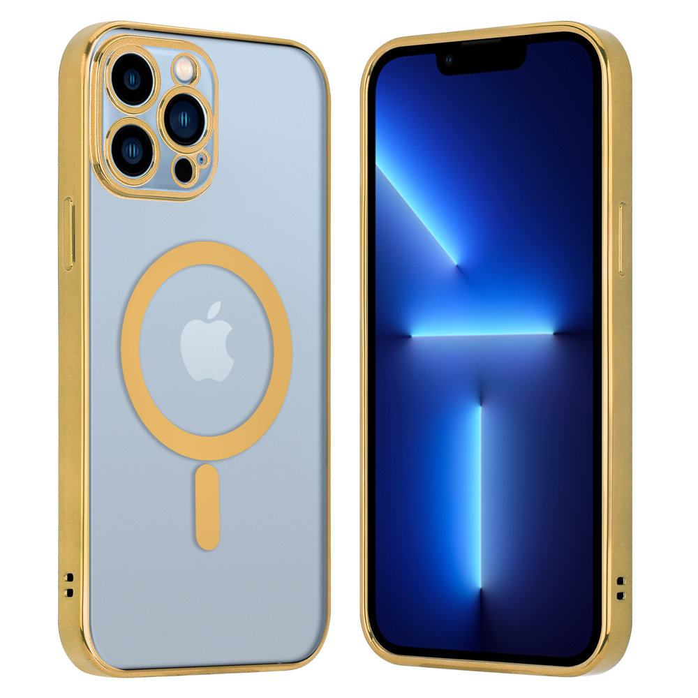 ShieldCase® ShieldCase iPhone 13 Pro Max hoesje transparant Magsafe metal coating (goud) ShieldCase® ShieldCase iPhone 13 Pro Max hoesje transparant Magsafe metal coating (goud)