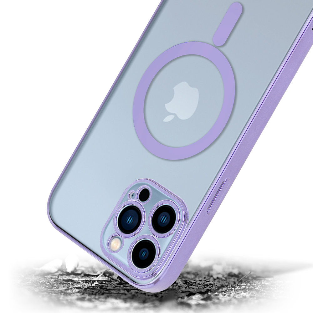 ShieldCase® ShieldCase iPhone 13 Pro Max hoesje transparant Magsafe metal coating (paars) ShieldCase® ShieldCase iPhone 13 Pro Max hoesje transparant Magsafe metal coating (paars)