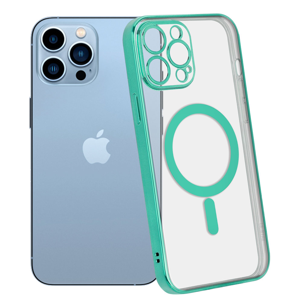 ShieldCase® ShieldCase iPhone 13 Pro Max hoesje transparant Magsafe metal coating (groen) ShieldCase® ShieldCase iPhone 13 Pro Max hoesje transparant Magsafe metal coating (groen)