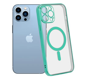 ShieldCase® iPhone 13 Pro Max hoesje transparant Magsafe metal coating (groen) ShieldCase® iPhone 13 Pro Max hoesje transparant Magsafe metal coating (groen)