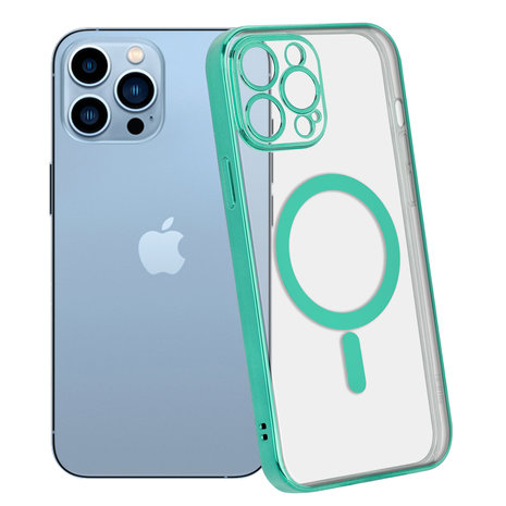 ShieldCase® ShieldCase iPhone 13 Pro Max hoesje transparant Magsafe metal coating (groen) ShieldCase® ShieldCase iPhone 13 Pro Max hoesje transparant Magsafe metal coating (groen)