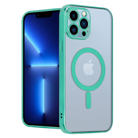 ShieldCase® ShieldCase iPhone 13 Pro Max hoesje transparant Magsafe metal coating (groen) ShieldCase® ShieldCase iPhone 13 Pro Max hoesje transparant Magsafe metal coating (groen)