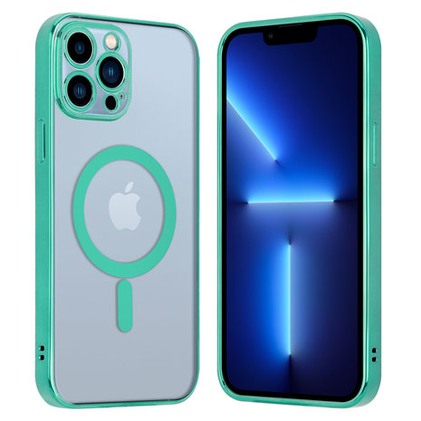 ShieldCase® ShieldCase iPhone 13 Pro Max hoesje transparant Magsafe metal coating (groen) ShieldCase® ShieldCase iPhone 13 Pro Max hoesje transparant Magsafe metal coating (groen)