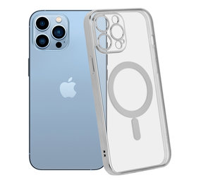 ShieldCase® iPhone 13 Pro Max hoesje transparant Magsafe metal coating (zilver) ShieldCase® iPhone 13 Pro Max hoesje transparant Magsafe metal coating (zilver)