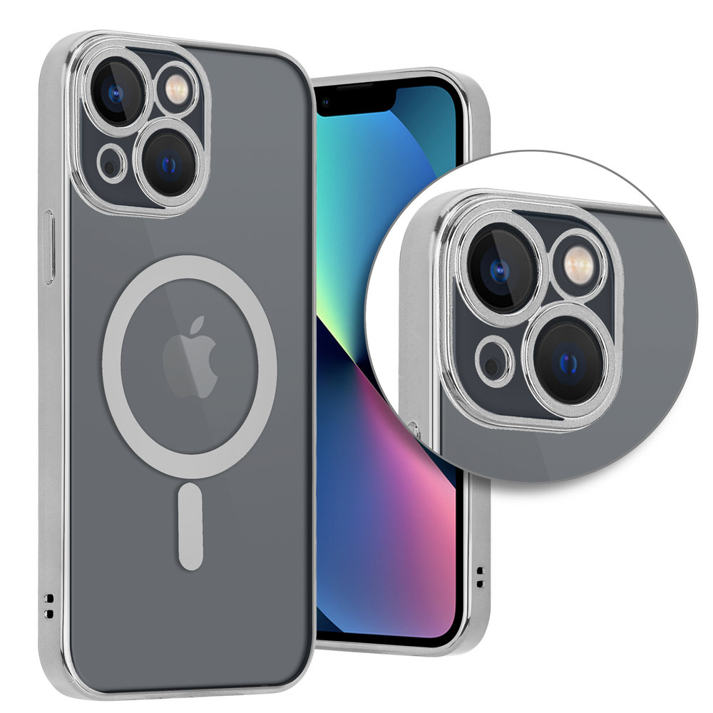 ShieldCase® ShieldCase iPhone 13 Mini hoesje transparant Magsafe metal coating (zilver) ShieldCase® ShieldCase iPhone 13 Mini hoesje transparant Magsafe metal coating (zilver)