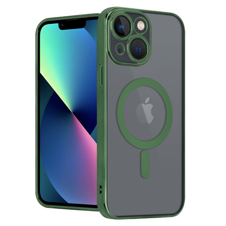 ShieldCase® ShieldCase iPhone 13 Mini hoesje transparant Magsafe metal coating (donkergroen) ShieldCase® ShieldCase iPhone 13 Mini hoesje transparant Magsafe metal coating (donkergroen)