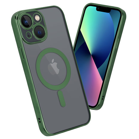 ShieldCase® ShieldCase iPhone 13 Mini hoesje transparant Magsafe metal coating (donkergroen) ShieldCase® ShieldCase iPhone 13 Mini hoesje transparant Magsafe metal coating (donkergroen)