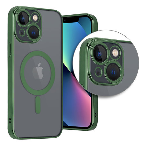 ShieldCase® ShieldCase iPhone 13 Mini hoesje transparant Magsafe metal coating (donkergroen) ShieldCase® ShieldCase iPhone 13 Mini hoesje transparant Magsafe metal coating (donkergroen)