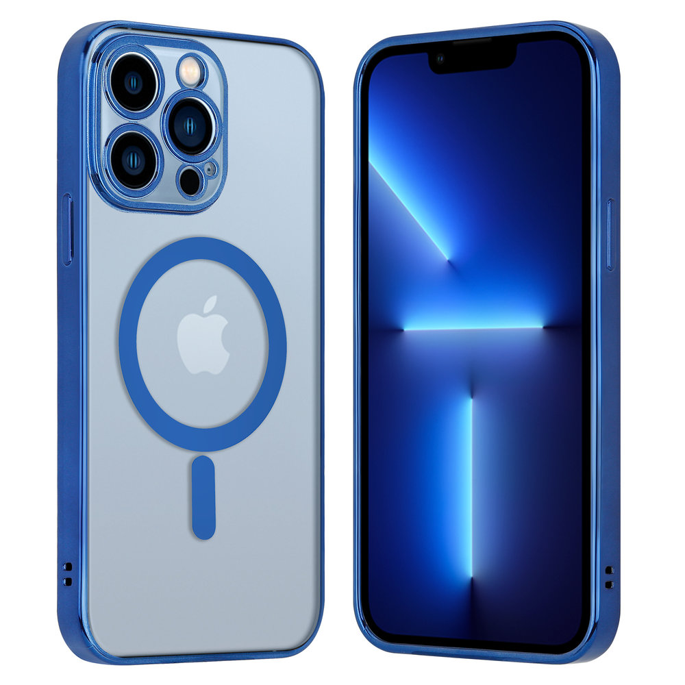 ShieldCase® ShieldCase iPhone 13 Pro hoesje transparant Magsafe metal coating (donkerblauw) ShieldCase® ShieldCase iPhone 13 Pro hoesje transparant Magsafe metal coating (donkerblauw)