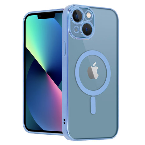 ShieldCase® ShieldCase iPhone 13 hoesje transparant Magsafe metal coating (blauw) ShieldCase® ShieldCase iPhone 13 hoesje transparant Magsafe metal coating (blauw)