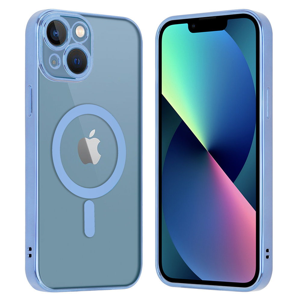 ShieldCase® ShieldCase iPhone 13 hoesje transparant Magsafe metal coating (blauw) ShieldCase® ShieldCase iPhone 13 hoesje transparant Magsafe metal coating (blauw)
