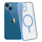 ShieldCase® ShieldCase iPhone 13 hoesje transparant Magsafe metal coating (blauw)