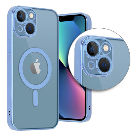 ShieldCase® ShieldCase iPhone 13 hoesje transparant Magsafe metal coating (blauw) ShieldCase® ShieldCase iPhone 13 hoesje transparant Magsafe metal coating (blauw)