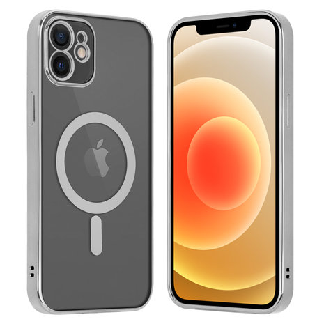 ShieldCase® ShieldCase iPhone 12 hoesje transparant Magsafe metal coating (zilver) ShieldCase® ShieldCase iPhone 12 hoesje transparant Magsafe metal coating (zilver)