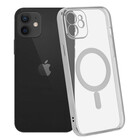 ShieldCase® ShieldCase iPhone 12 hoesje transparant Magsafe metal coating (zilver)