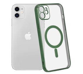 ShieldCase® iPhone 11 hoesje transparant Magsafe metal coating (donkergroen) ShieldCase® iPhone 11 hoesje transparant Magsafe metal coating (donkergroen)