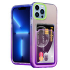 ShieldCase® ShieldCase iPhone 13 Pro Max hoesje colorful pasjeshouder (groen/paars)