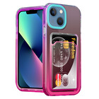 ShieldCase® ShieldCase iPhone 13 Mini hoesje colorful pasjeshouder (turquoise/roze)