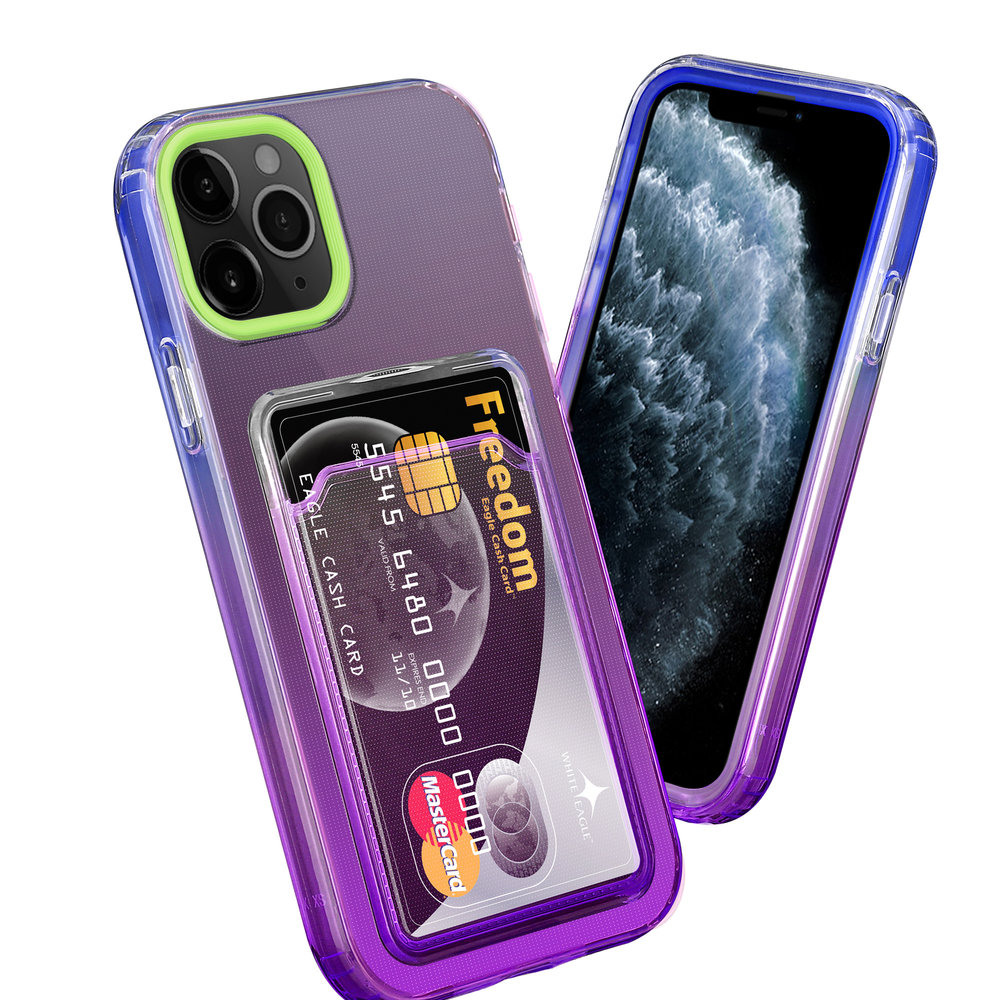ShieldCase® ShieldCase iPhone 11 Pro hoesje colorful pasjeshouder (groen/paars) ShieldCase® ShieldCase iPhone 11 Pro hoesje colorful pasjeshouder (groen/paars)