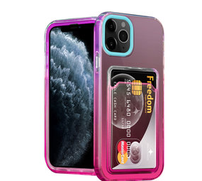 ShieldCase® iPhone 11 Pro hoesje colorful pasjeshouder (turquoise/roze) ShieldCase® iPhone 11 Pro hoesje colorful pasjeshouder (turquoise/roze)