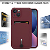 Coverzs Coverzs iPhone 13 pasjeshouder hoesje met schuifknop (bordeaux) Coverzs Coverzs iPhone 13 pasjeshouder hoesje met schuifknop (bordeaux)