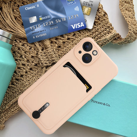 Coverzs Coverzs iPhone X/Xs pasjeshouder hoesje met schuifknop (roze) Coverzs Coverzs iPhone X/Xs pasjeshouder hoesje met schuifknop (roze)