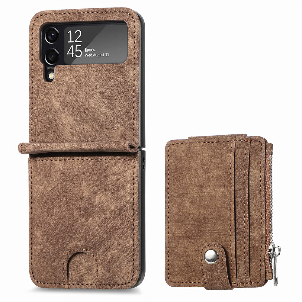 Stuiteren Kalksteen Vervormen Samsung Galaxy Z Flip 4 hoesje afneembare portemonnee (bruin) -  Phone-Factory