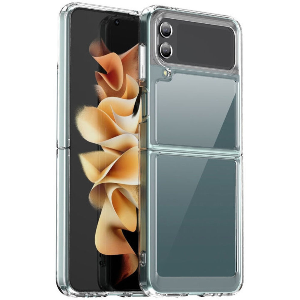 Leraren dag Voorstellen supermarkt Samsung Galaxy Z Flip 4 hoesje bumper case (transparant) - Phone-Factory