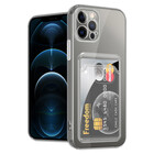 Ceezs Ceezs iPhone 12 Pro transparant hoesje met pasjeshouder