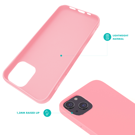 Ceezs Ceezs iPhone 13 hoesje siliconen (knalroze)