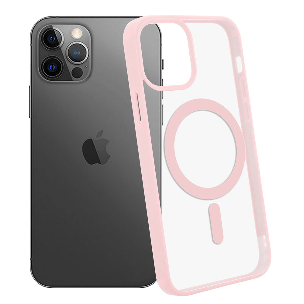 ShieldCase® ShieldCase iPhone 12 Pro Max Magsafe hoesje transparant gekleurde rand (roze) ShieldCase® ShieldCase iPhone 12 Pro Max Magsafe hoesje transparant gekleurde rand (roze)