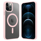 ShieldCase® ShieldCase iPhone 12 Pro Max Magsafe hoesje transparant gekleurde rand (roze)
