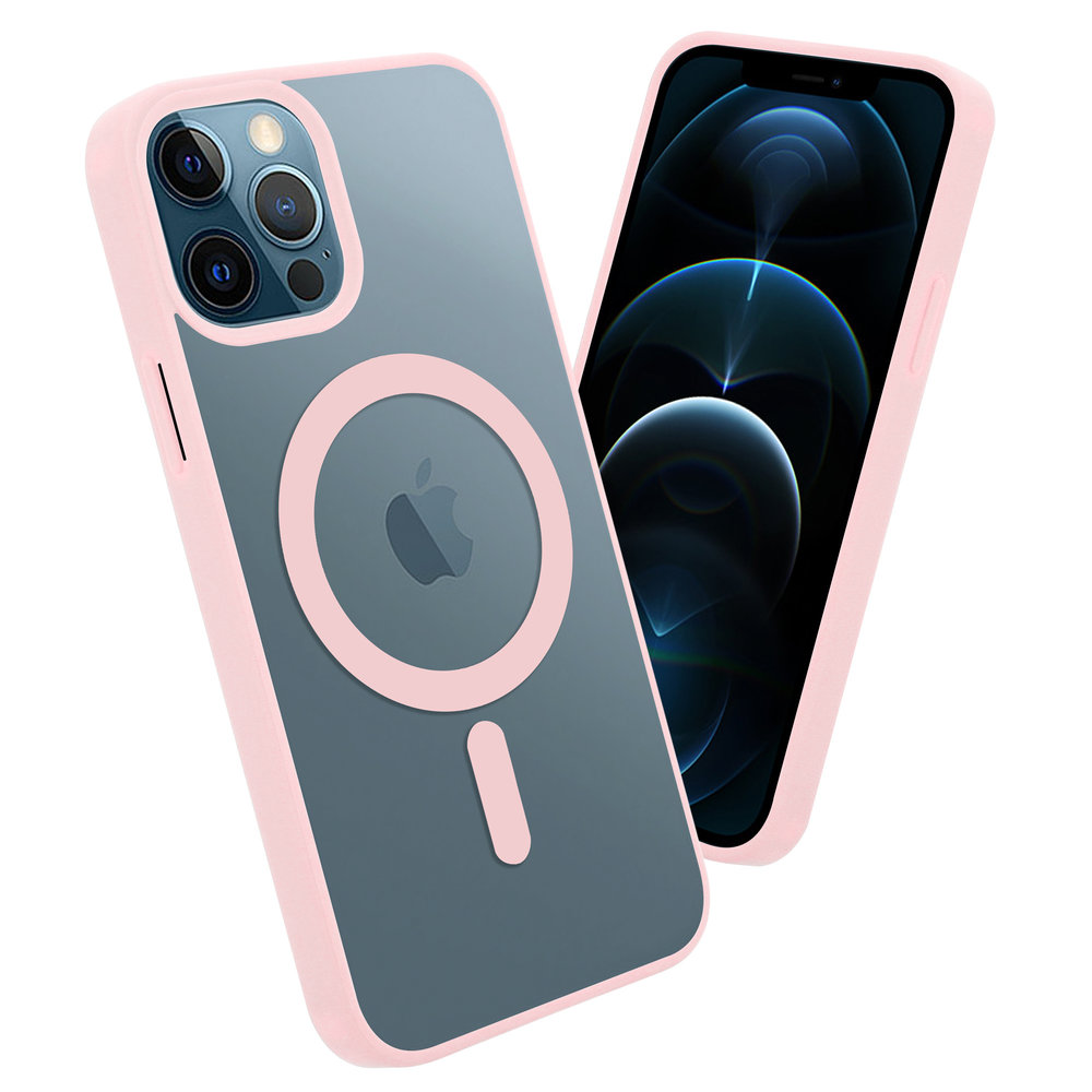 ShieldCase® ShieldCase iPhone 12 Magsafe hoesje transparant gekleurde rand (roze) ShieldCase® ShieldCase iPhone 12 Magsafe hoesje transparant gekleurde rand (roze)