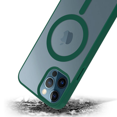 ShieldCase® ShieldCase iPhone 12 Magsafe hoesje transparant gekleurde rand (groen) ShieldCase® ShieldCase iPhone 12 Magsafe hoesje transparant gekleurde rand (groen)