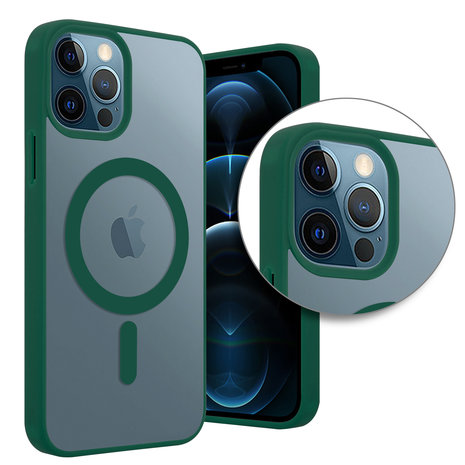 ShieldCase® ShieldCase iPhone 12 Magsafe hoesje transparant gekleurde rand (groen) ShieldCase® ShieldCase iPhone 12 Magsafe hoesje transparant gekleurde rand (groen)