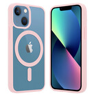 ShieldCase® ShieldCase iPhone 13 Mini Magsafe hoesje transparant gekleurde rand (roze)