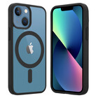 ShieldCase® ShieldCase iPhone 13 Mini Magsafe hoesje transparant gekleurde rand (zwart)