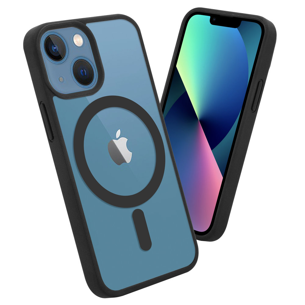 ShieldCase® ShieldCase iPhone 13 Mini Magsafe hoesje transparant gekleurde rand (zwart) ShieldCase® ShieldCase iPhone 13 Mini Magsafe hoesje transparant gekleurde rand (zwart)