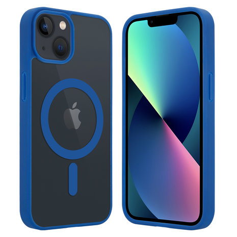 ShieldCase® ShieldCase iPhone 13 Magsafe hoesje transparant gekleurde rand (blauw) ShieldCase® ShieldCase iPhone 13 Magsafe hoesje transparant gekleurde rand (blauw)