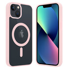 ShieldCase® ShieldCase iPhone 13 Magsafe hoesje transparant gekleurde rand (roze)