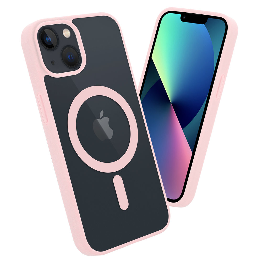 ShieldCase® ShieldCase iPhone 13 Magsafe hoesje transparant gekleurde rand (roze) ShieldCase® ShieldCase iPhone 13 Magsafe hoesje transparant gekleurde rand (roze)