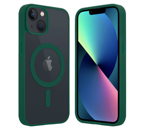 ShieldCase® iPhone 13 Magsafe hoesje transparant gekleurde rand (groen) ShieldCase® iPhone 13 Magsafe hoesje transparant gekleurde rand (groen)