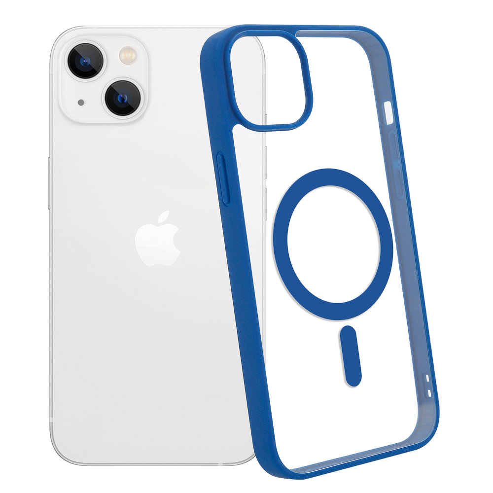 ShieldCase® ShieldCase iPhone 14 Plus Magsafe hoesje transparant gekleurde rand (blauw) ShieldCase® ShieldCase iPhone 14 Plus Magsafe hoesje transparant gekleurde rand (blauw)