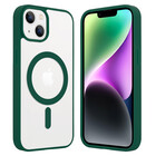 ShieldCase® ShieldCase iPhone 14 Magsafe hoesje transparant gekleurde rand (groen)