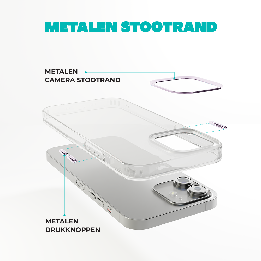 Coverzs Coverzs iPhone 11 hard case met metalen camera bumper (paars) Coverzs Coverzs iPhone 11 hard case met metalen camera bumper (paars)