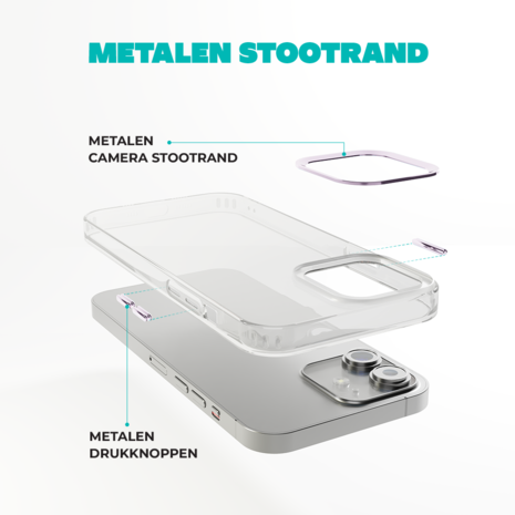 Coverzs Coverzs iPhone 11 hard case met metalen camera bumper (paars) Coverzs Coverzs iPhone 11 hard case met metalen camera bumper (paars)