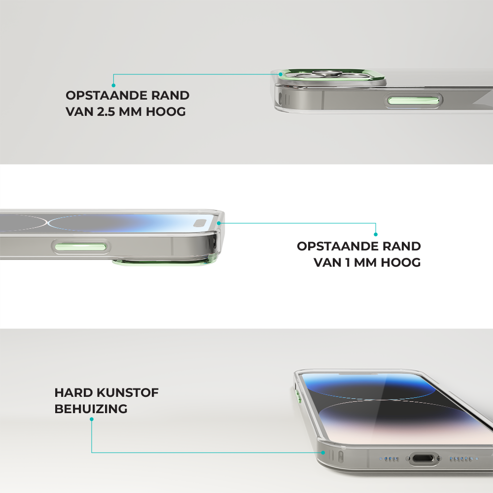 Coverzs Coverzs iPhone 13 Pro hard case met metalen camera bumper (groen) Coverzs Coverzs iPhone 13 Pro hard case met metalen camera bumper (groen)