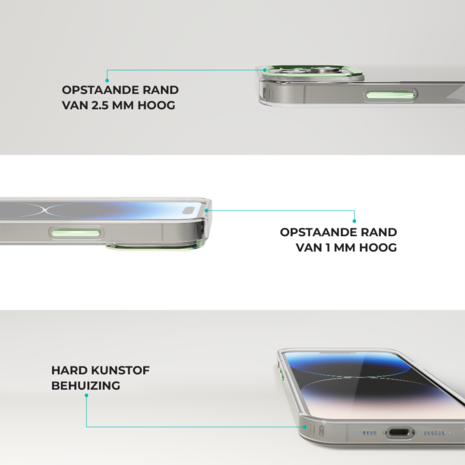 Coverzs Coverzs iPhone 14 hard case met metalen camera bumper (groen) Coverzs Coverzs iPhone 14 hard case met metalen camera bumper (groen)