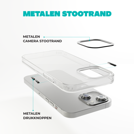 Coverzs Coverzs iPhone 14 hard case met metalen camera bumper (zwart) Coverzs Coverzs iPhone 14 hard case met metalen camera bumper (zwart)