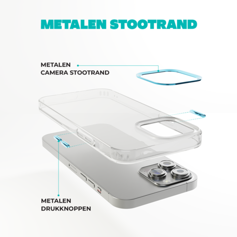 Coverzs Coverzs iPhone 13 Pro Max hard case met metalen camera bumper (blauw) Coverzs Coverzs iPhone 13 Pro Max hard case met metalen camera bumper (blauw)